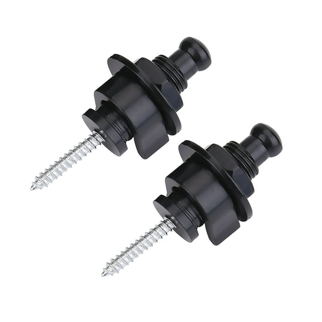 2 unids durable metal Guitarras antideslizante Correa Candados reemplazo para eléctrica (negro)