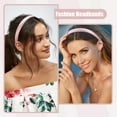 thumbnail image 2 of Unique Bargains 2 Pcs Solid Simple Satin Headbands Fashion Anti Slip Hair Accessories for Women Pink Yellow 0.63" Wide, 2 of 7