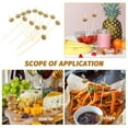 thumbnail image 5 of 100 Pcs Fruit Stick Burger Shape Picks Decor Burgers Food Exquisite Cocktail Party Forks, 5 of 6