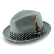 Montique Men's Hat Fedora 2 1/4 Inch Wide Brim Color Green H-2006