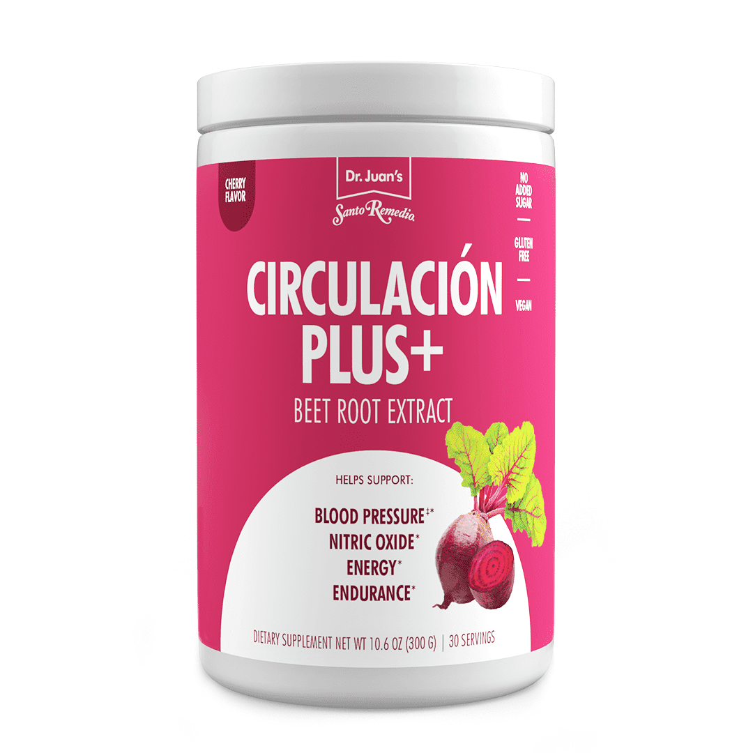 Santo Remedio Circulacion Plus, Nutritional Supplement, Beets Extract, Superfood for Circulation and Heart, Energy & Stamina, Supports Nitric Oxide and Circulation, Cherry Flavor, 30 Servings, Vegan