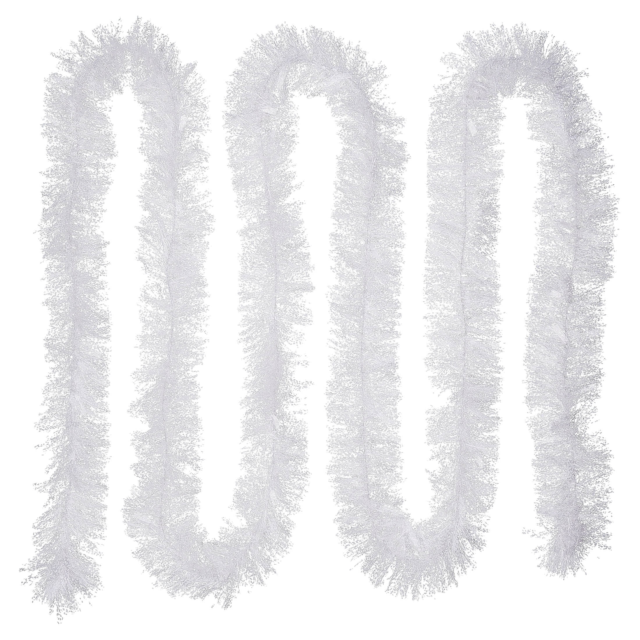 Tinsel Christmas Garland, Snowblush White, 12', by Holiday Time