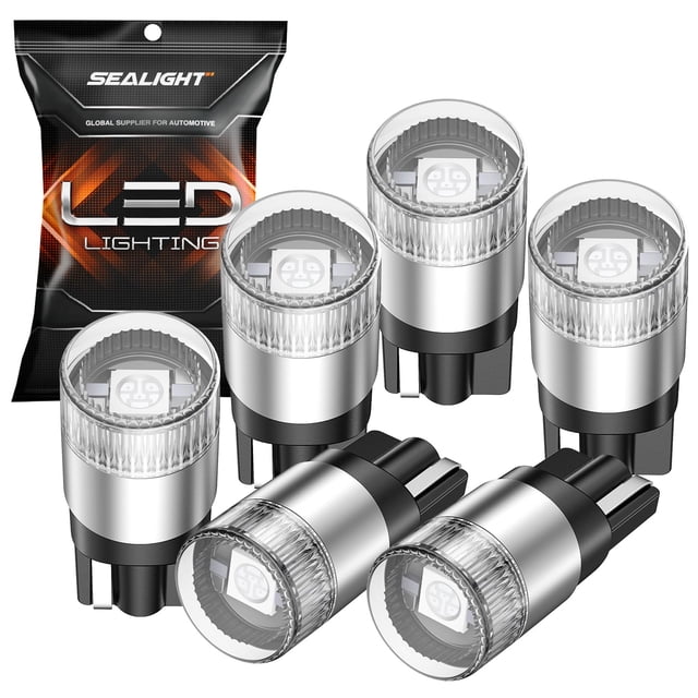 Bombilla LED SEALIGHT 194 Azul 6000K T10 W5W 12V Paquete de 6