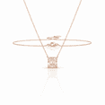 thumbnail image 3 of Mauli Jewels 3 Carat Cushion Cut Moissanite Pendant Necklace for Women, EF-VS1 Clarity, 14K Gold Over 925 Sterling Silver with Silver Cable Chain – Rose, White & Yellow Gold, 3 of 8