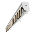 thumbnail image 6 of Awntech 12 Ft Destin Left Motorized Heavy Duty Patio Retractable Awning with Protective Hood (144in x 10.38in x 120in), Brown/Tan Stripe, 6 of 8