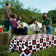 thumbnail image 5 of SINGOMON 2 Packs Casino Party Table Cloths Poker Table Cloths Rectangular Tablecloths Disposable Tablecloths Plastic Table Covers Red Black Table Cloth for Casino Theme Party Decorations, 5 of 5