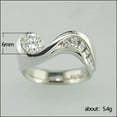 thumbnail image 3 of K-KED 925 Sterling Silver Inlay Shiny Crystal Rings Women Fashion Ring Delicate Jewelry 6-10-6, 3 of 6