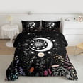 thumbnail image 2 of Homewish Moon Sun 3 Pieces Queen Comforter Set For Teens Boys Girls,Bohemian Starry Sky Ultra Soft Bedding Sets,Colorful Flowers Bedding Comforter Set,Luxury Bedroom Decor,Reversible, 2 of 8