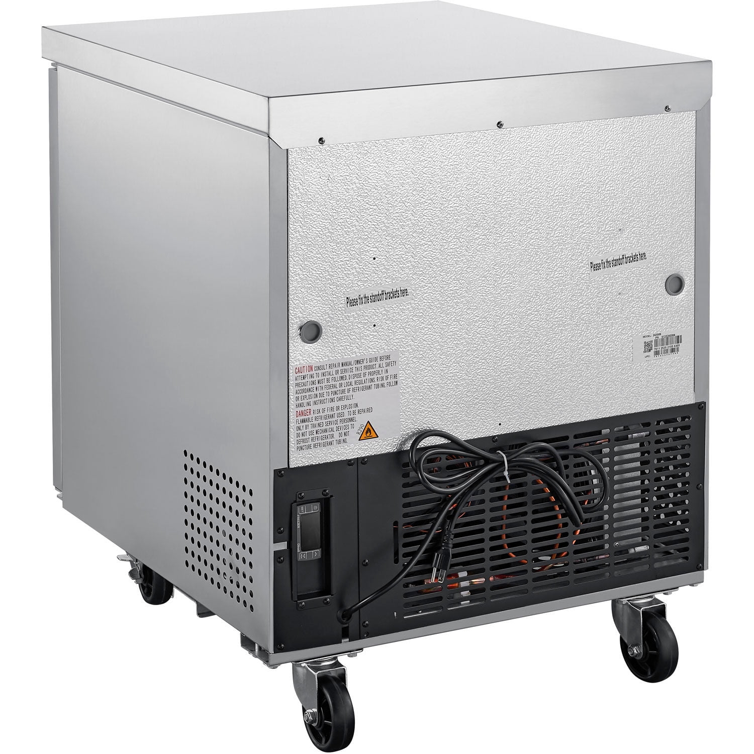 Nexel® Undercounter Freezer, Solid Door, 5.5 Cu. Ft., Stainless Steel