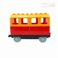 thumbnail image 1 of Rail Transport Big Size Building Blocks Creative Track Accessories Assemble Toys For Children Bricks Compatible City Train Set Orange Red carriage, 1 of 6