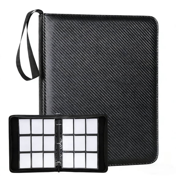 9-Pocket Card Binder,YUYAFN 900 Double-Sided Zip Card Sleeves Collection Binder,Baseball Card Collector Album with 50 Removable Card Sleeves,Card Folder for Collectible Card,Sports Card and Game Card