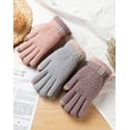 thumbnail image 7 of Women's Winter Gloves 2-Finger Touch Screen Warm Fleece Lined Knit Gloves Cold Weather Accessories, 7 of 7