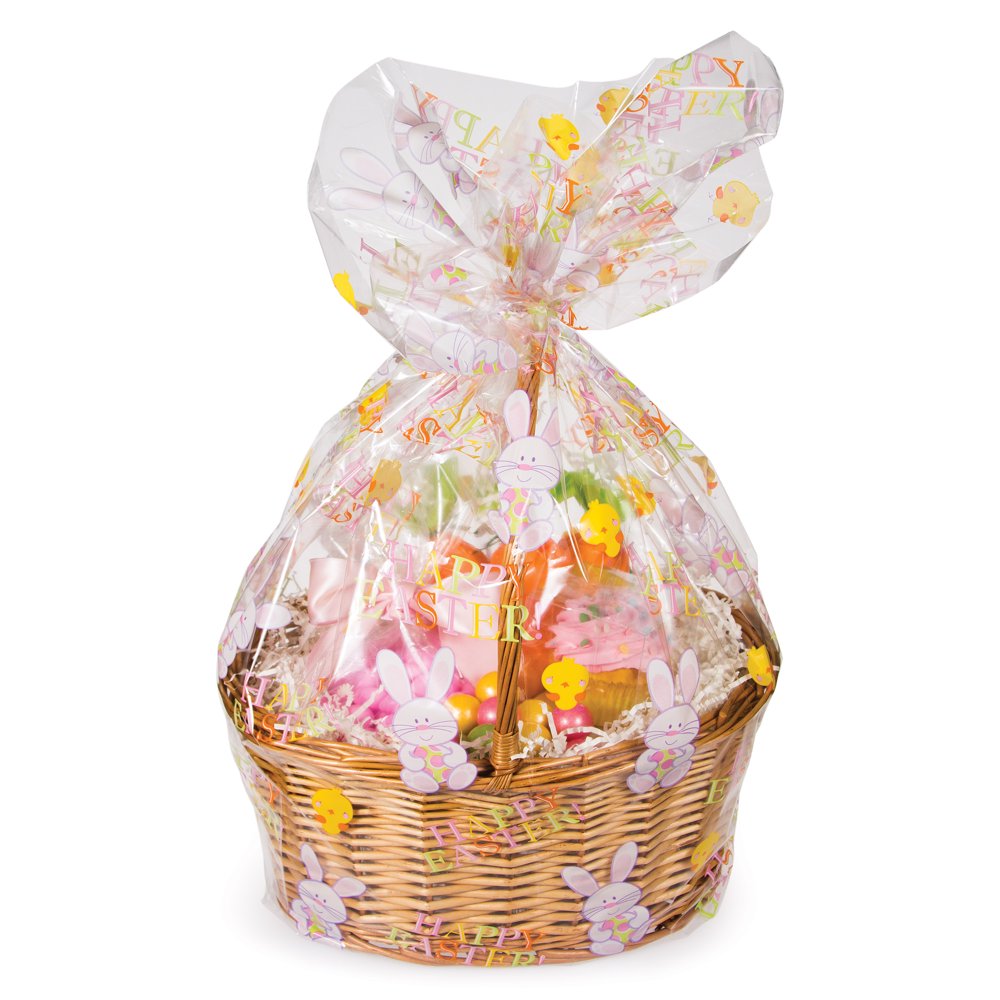 large cellophane bags for baskets