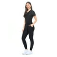 thumbnail image 5 of Natural Uniforms Ultra Stretch Womens Jogger Scrub Set (Black, Small), 5 of 7