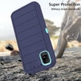 thumbnail image 3 of Asuwish Compatible with TCL Ion Z Phone Case Hybrid Rugged Shockproof Hard Protective Drop Proof Full Body Heavy Duty Mobile Cell Cover for TCL IonZ T501C T501L Women Men Blue, 3 of 6