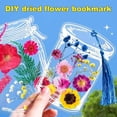 thumbnail image 3 of Visland DIY Transparent Dried Flower Bookmarks Clear Pressed Flower Bookmarks with Tassels Self-Adhesive Jars Stickers, 3 of 7