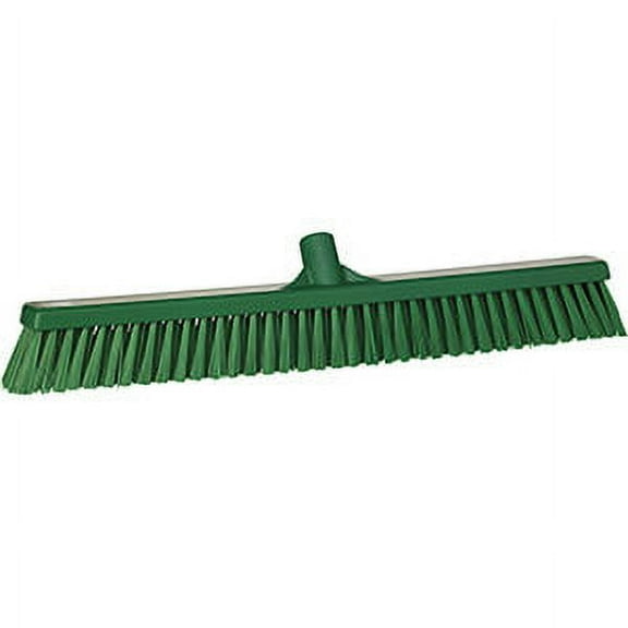 Vikan 24" Combo Push Broom- Soft/Stiff - Green (2 Units)