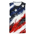 thumbnail image 4 of Elvqul Mens Patriotic Shirts Independence Pullover Summer Crew Neck T Shirts Fashion Sleeveless Star Red Shirts for Men 4th of July, 4 of 4