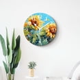 thumbnail image 4 of 16 Inch Wall Clock Battery Operated Silent Clock Decorative for Office, Kitchen, Outdoor, Living Room，Helianthus Sunflower Creative, 4 of 4