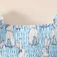 thumbnail image 6 of mgoYE Baby Girl Clothes 6Months Baby Girl Easter Clothes Ruffles-sleeve Romper Dress Headband Spring Summer Outfits(Sky Blue,6-9 Months), 6 of 9