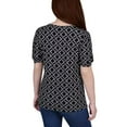 thumbnail image 2 of NY Collection Womens Petites Crewneck Printed Blouse, 2 of 5