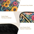 thumbnail image 5 of FORMRS Makeup Bag Travel Cosmetic Organizer for Women Fold Flat Zipper Pouch with Handle, Orange Colorful Flowers, 5 of 8