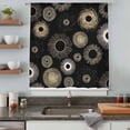 thumbnail image 5 of Geometric Black Sheer Curtains 63 Inches Long, Abstract Goldeb White Boho Circle Dot Light Filering Curtains, Breathable Simi Curtain Privacy Drapes for Living Room Bedroom Window Treatment, 5 of 9