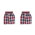 thumbnail image 2 of Guardurnaity Ropa interior para hombre, bóxer tejido, pantalones cortos para hombre, ropa interior suelta, transpirable, flexible al tacto, Rojo METRO 2piezas, 2 of 6