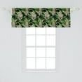 thumbnail image 2 of Ambesonne Wildlife Window Valance, Wild Leopards Palm Leaves, 54" X 18", Charcoal Grey Brown, 2 of 3