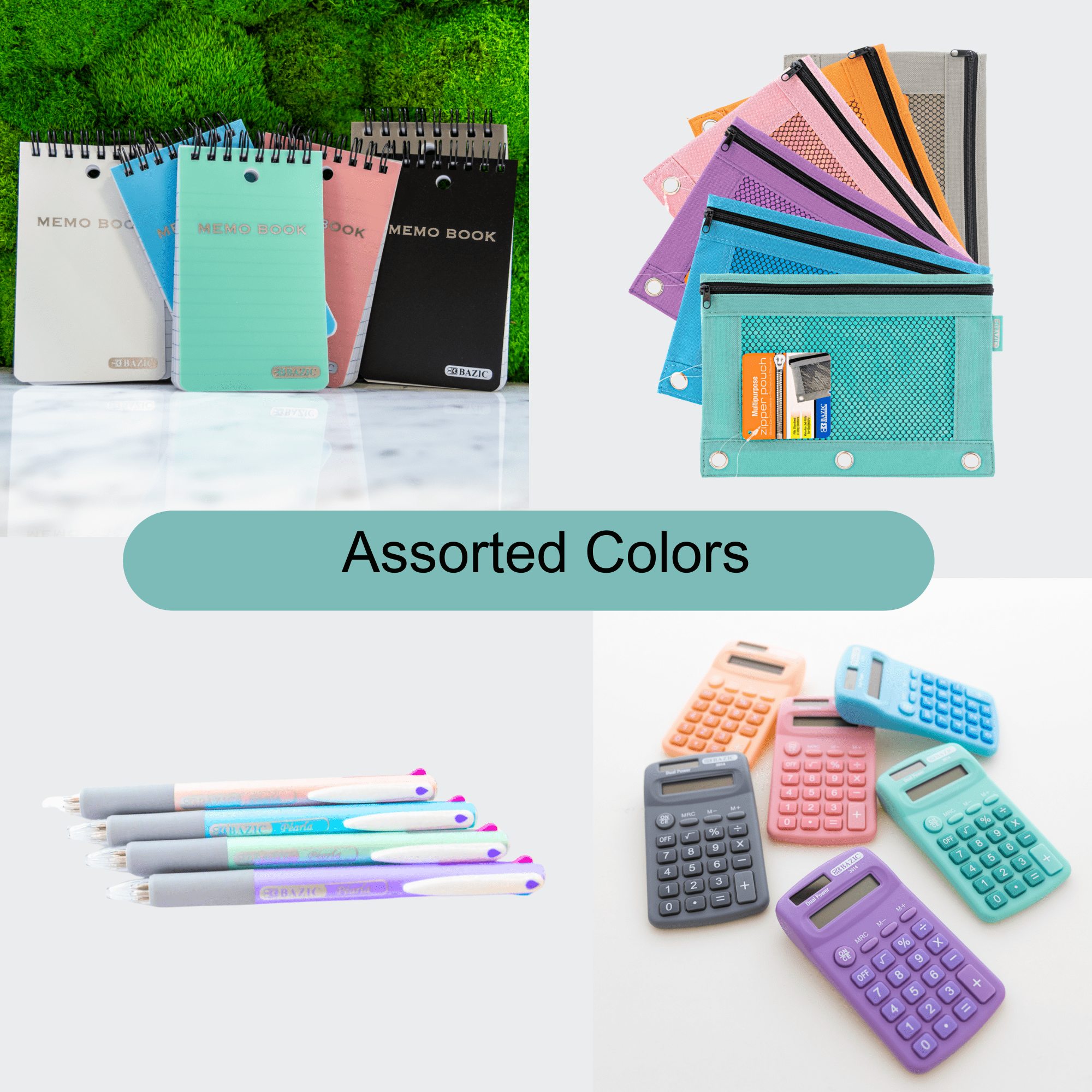 MWSC School Kits Multicolor Stationery Bundle with 100 Sheets, 15 Count