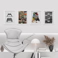 thumbnail image 3 of PixonSign Framed Wall Art Gamepad & Books Realism Posters, Set of 4 Vintage Nostalgic Video Game Controller & Audio Tape Canvas Prints, Retro Prints Wall Décor for Home - 12"x16" White, 3 of 5