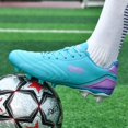 thumbnail image 4 of Zapatos de fútbol al aire libre para hombre, botas de entrenamiento de tobillo con pinchos largos, ultraligeras, profesionales, antideslizantes, de hierba, Unisex, 4 of 5