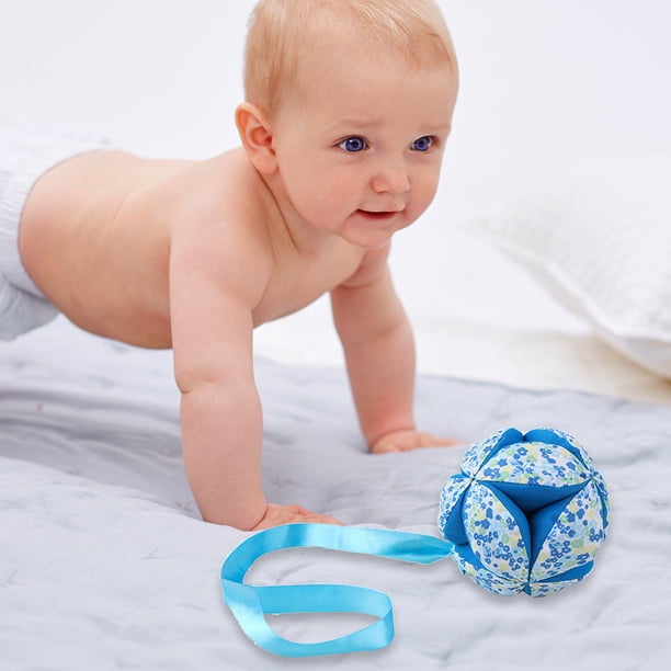 Sonajeros de cuna con pelota de tela para atrapar a mano infantiljuguetes de peluche suaves (azul) Ndcxsfigh Nuevos Originales
