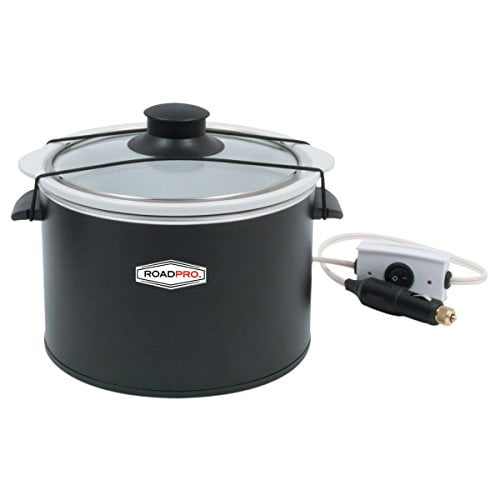 RoadPro 1.5 Quart Auto Travel Slow Cooker, White