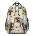 thumbnail image 3 of Highland Cow and Bathtub Print Backpack for School, Cute School Bag with Adjustable Shoulder Straps and Padded Back, 16.9"x12.6"x5.9", 3 of 5
