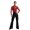 Red&Black, variant on Men Latin Dance Outfit Tango Chacha Dance Shirt Long Sleeve Mesh Rhinestone Leotard Bodysuit And High Waist Tassel Flared Pants White&Black XXL