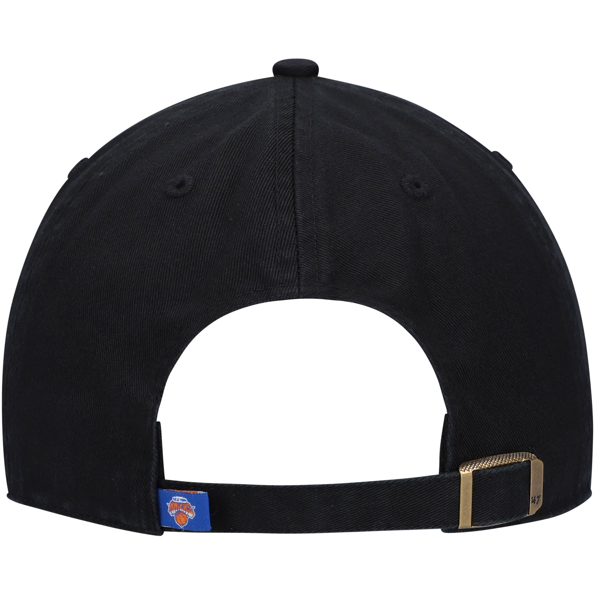 Men's '47  Black New York Knicks Core Logo Clean Up Adjustable Hat