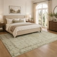thumbnail image 3 of KAROSA 5'x8' Vintage Machina Washable Area Rug, Soft Low Pile Rug with Non-Slip TPR Backing,Khaki, 3 of 7