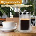 thumbnail image 2 of EIGTHTAIL 350/650/1000ml French Press Coffee Maker Double Wall Glass French Press Clear French Press Tea Maker Multifunctional Coffee Press Coffee Maker for Home Office, 2 of 9