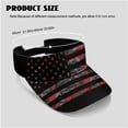 thumbnail image 7 of Aplkyhs Women's Golf Shirt and Sun Visor Hat Set Black American Flag Soft Comfortable Breathable Fabric Quick Dry Short Sleeve Collared Tank Adjustable UV Sun Hat for Golf Tennis, 7 of 7