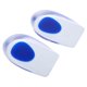 thumbnail image 2 of Gel de silicona plantillas ortopédicas Valgus Varus corrector talón almohadillas de corrección de pie plano PadsBlue y blanco transparente, 2 of 8