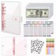 thumbnail image 4 of PVC Wallet A6 Budget Binder Notebook Cash Envelopes System Set With Binder Pockets For Money Budget Saving Bill Organizer, 4 of 5