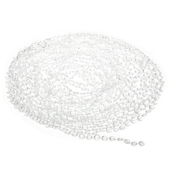Uxcell 10mm 33 Ft Crystal Beads Garland Strand, Octagonal Beaded Chain for Beaded Curtain Hanging Chandelier, Clear