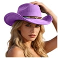 thumbnail image 5 of OJSFQUFP Cowboy Hat for Women and Men with Shapeable Wide Brim Cattleman Western Hats for Cowboys, 5 of 5
