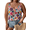 Floral White, variant on Women's Plus Size Summer Tank Tops Floral Print Sleeveless V Neck Loose Fit Casual Camisole 1X-4X