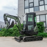 TYPHON TERROR XXV 2.7 Ton Mini Excavator with AC/Heater Cabin | 25.1 HP Kubota D1105 | Retractable Tracks
