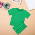 thumbnail image 2 of Coerni Toddler Baby Cotton Linen Athletic Outfits Girl Boys Leisure Clothes Plain Sports Suits Summer Tracksuit Sweatshirt Set, 2 of 9