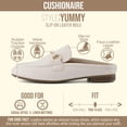 thumbnail image 3 of Cushionaire Yummy Slip On Womens Mules, Business Casual Loafers for Women with Low Heel and Metal Chain Detail, 3 of 19