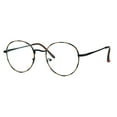 thumbnail image 2 of Classic 90s Metal Rim Round Clear Lens Eye Glasses Frame Black Tortoise, 2 of 3