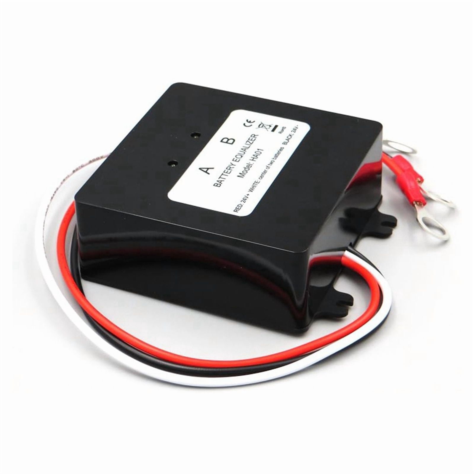 Battery Equalizer DC 12V 24V Batteries Voltage Inverter Balancer Lead Acid Battery Charger Regulators Connected Series,1 * Battery Equalizer,Black